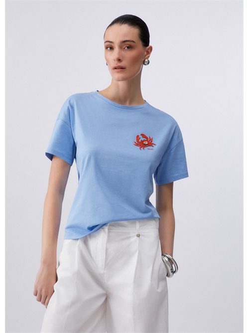 T-shirt woman blue LIU JO | WA6414JS923/P9431